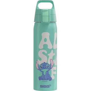 Sigg - Alu Trinkflasche - WMB One Disney Lilo & Stitch - Made in Switzerland - Climatepartner zertifiziert - Für Kohlensäurehaltige Getränke Geeignet - Auslaufsicher - BPA-frei - Türkis - 0.75 L