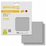 schäfer brand distribution gmbh BRIXIES 225016 Plus Basis Platte 20 x 20 Doppelpack hellgrau , Bauplatten, 1 Stück
