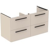 Ideal Standard i.life B Möbeldoppelwaschtisch-Unterschrank T5278NF 120x50,5x63cm, 4 Auszüge, sandbeige matt