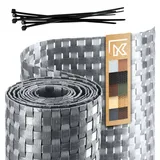 Kadax Zaunband aus Technorattan, Grau, 19 x 25 cm - KADAX