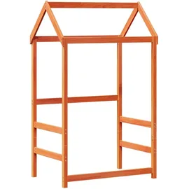vidaXL Tagesbett Set mit Dach Wachsbraun 80x200 cm Massivholz Kiefer