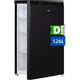 CHIQ 126L Kühlschrank, CSF120BE,Höhe 845 mm, Tiefe 556 mm, 7 Temperaturregelstufen, umkehrbare Tür, Frischhalteschublade, 12 Jahre Garantie auf den Kompressor,39 dB, LED-Beleuchtung, Schwarz