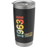 1963 Limited Edition Juni 1963 Retro 1963 Vintage Jahr 1963 Doppelwandiger Edelstahl-Thermobecher