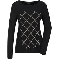 GOLDNER Langarmshirt aus Viskose mit Glanz in schwarz | Gr.: 44