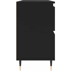 vidaXL Badschrank Schwarz 80x33x60 cm Holzwerkstoff