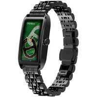 Fitness Tracker Damen Elegant Schwarz Smartwatch mit Schlafmonitor Herzfrequenz Schrittzähler Kalorienzähler Menstruationszyklus Luxus Uhren für Frauen