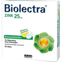 Hermes Arzneimittel Biolectra Zink 25 mg Zitrone Brausetabletten 20 St.