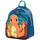 Loungefly Pokemon Charmander Mini Leder Rucksack, Mehrfarbig, Mehrfarbig, Mini, Casual, Mehrfarbig, Mini, mehrfarbig, Mini