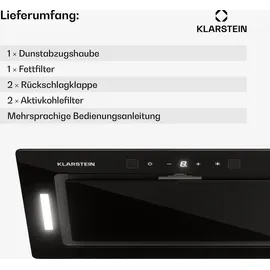 Klarstein Flachschirmhaube 70 cm Schwarz