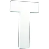 Décopatch Pappmaché Träger Buchstabe T 3 Stück 3x12,5x20,5 cm Weiß