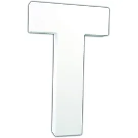 Décopatch Pappmaché Träger Buchstabe T 3 Stück 3x12,5x20,5 cm Weiß