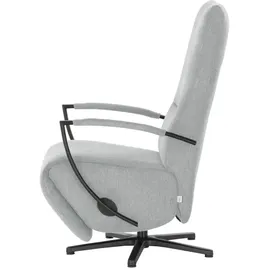 Vito Drehsessel Ticona Flachgewebe 70 x 133 x 80 cm Grau mit Relax-Funktion