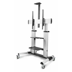 StarTech.com Rolling TV Cart/Stand On Wheels, Up to 100inch/220lb Screens - Wage