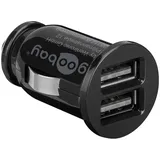goobay Dual USB Auto Ladegerät 15,5W 12V/24V schwarz