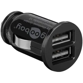 goobay Dual USB Auto Ladegerät 15,5W 12V/24V schwarz