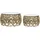 FineBuy FineBuy, Couchtisch + Beistelltisch, 2er Set Couchtisch Marmor rund Wohnzimmertisch Beistelltisch Satztisch (60 x 60 x 33 cm)
