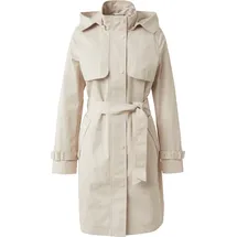 Comma, Baumwoll-Trenchcoat mit abnehmbarer Kapuze und Bindegürtel - 38