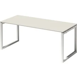 BISLEY Schreibtisch, Cito BxTxH 180x80x74cm Grauweiß, Gestell verkehrsweiß