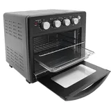 Elektrobackofen Backofen Oven Multifunktionsbackofen Heißluftofen Fritteuse, großer Kapazität Schwarz Tischplatte 1700W 220V für Zuhause, Bäckerei, Restaurant