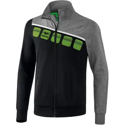 Erima 5-C Trainingsjacke Kinder schwarz/grau/grün - 164