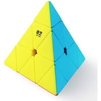 D-FantiX QYTOYS Qiming Pyramid Speed Cube Stickerless Triangle Cube, 3x3 Pyramide Zauberwürfel Puzzle