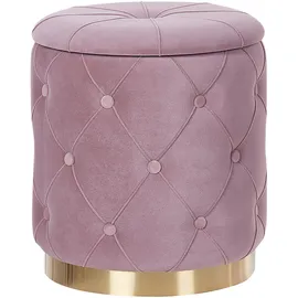Beliani Pouf 2er Set Rosa