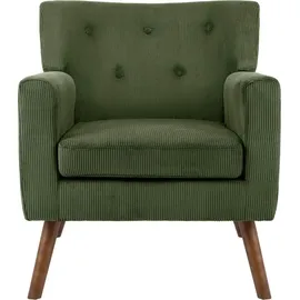 CLP Sessel Kioni Cord 72 x 80 x 74 cm Grün