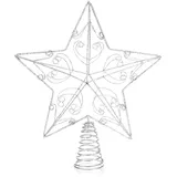 COM-FOUR® Deko Stern Weihnachten - Weihnachtsdekoration Stern aus Metall - Aufsteller Weihnachtsstern mit Ornament-Motiv