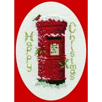 Derwentwater Designs Bothy Threads Grußkarte Kreuzstich-Set Weihnachten Post, 9x13.3cm,