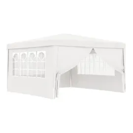 vidaXL Profi-Partyzelt 4 x 4 m inkl. Seitenteile weiß