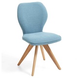Niehoff Sitzmöbel Colorado Trend-Line Design-Stuhl Gestell Wildeiche - Webstoff Malea-R eisblau