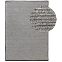 benuta nest Outdoorteppich Grau, Textil, Rechteckig, 120x170 cm Gots, wasserabweisend, Teppiche , Böden, Teppiche, Outdoorteppiche