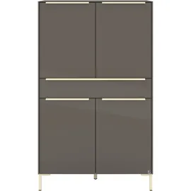 Set One by Musterring Highboard Reno 92 x 42 x 154 cm Grau