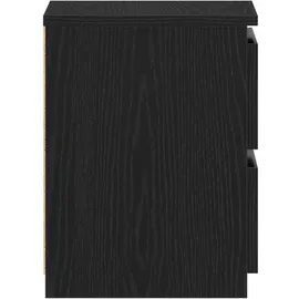 vidaXL Nachttisch 2 Stk Schwarz Eichen-Optik 30 x 30 x 40 cm