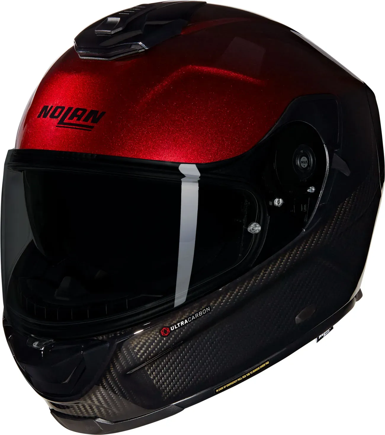 Nolan X-903 Ultra Carbon Verniciatura Speciale 343, casque intég - Noir/Rouge Foncé - S