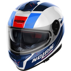 Nolan N80-8 Mandrake N-Com Helm, wit-rood-blauw, S