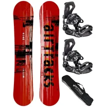 Airtracks Herren Snowboard Set Linear - Bindung Master XL - SB Bag rot 171 CM