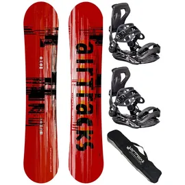Airtracks Herren Snowboard Set Linear - Bindung Master XL - SB Bag rot 171 CM