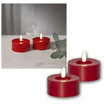 Star Trading Flamme Flow LED-Kerze 6 cm rot