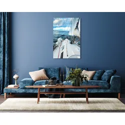 queence Acrylglasbild »Erika«, Strand-Seelandschaft-Seebilder-Sport-Bilder von Booten & Schiffen-Himmel-Himmelsbilder, (1 St.), Fine Art-Print in Galeriequalität queence Farbe Bild(er): weiß