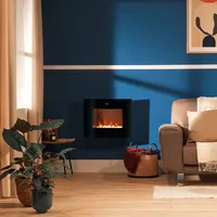 Cecotec Ready Warm 2250 Curved Flames Connected Schwarz 1000 - 2000 W, Steuerung über Wi-Fi, Fernbedienung, Gekrümmte Anzeigetafel aus gehärtetem Glas, 20 m2