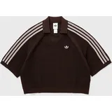 adidas Knitted Crochet Polo Braun M
