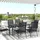 modfu Gartentisch ausziehbar 160/220 x 90 x 73 cm Grau