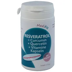 RESVERATROL Curcumin + Quercetin + Vitamine Kapseln 60 St Kapseln