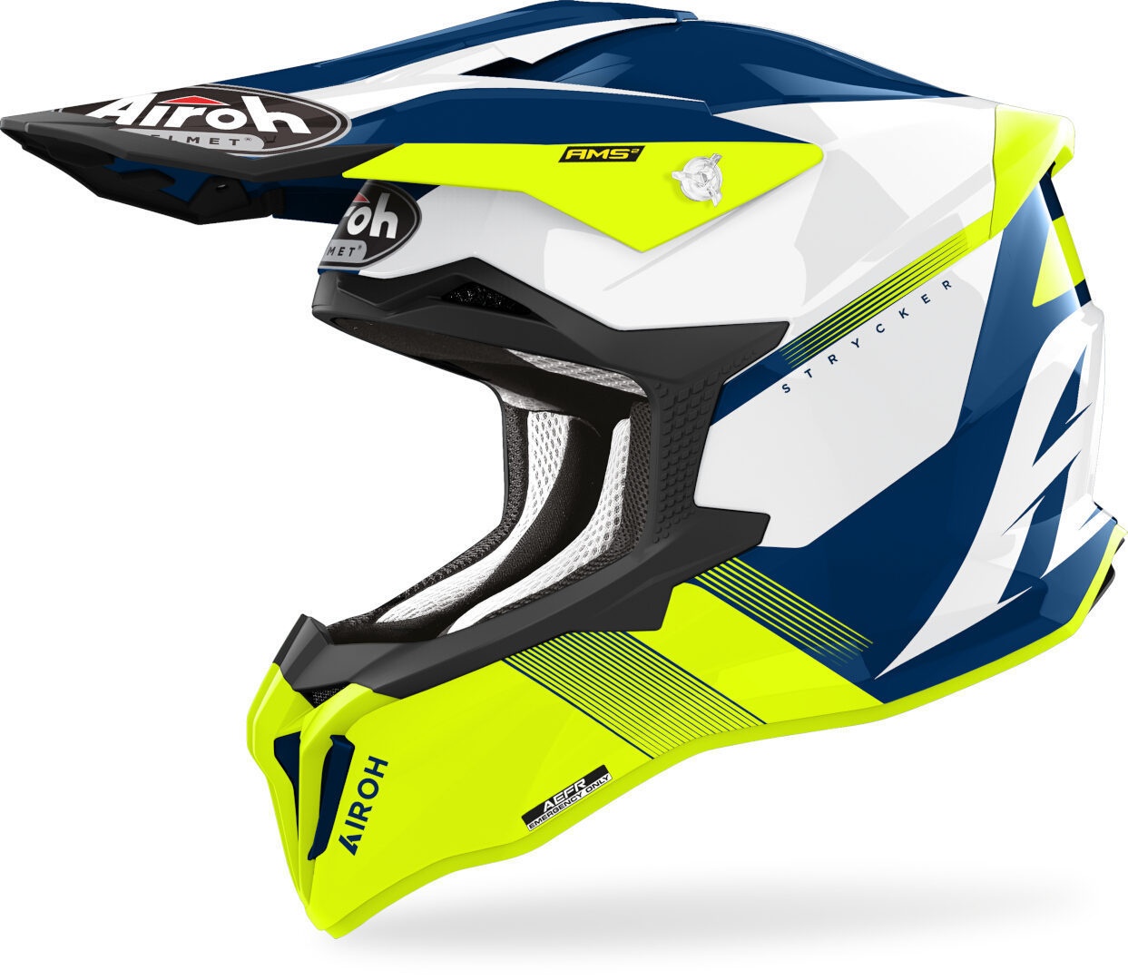 Airoh Strycker Blazer Motorcross helm, geel, L