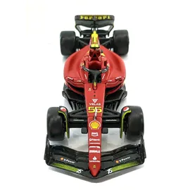 BBURAGO 18-36832 - Modellauto Ferrari F1-75 Sainz #55 Monza-Ausführung rot/gelb 1:43