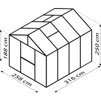 Vitavia Zeus 8100 Alu ESG 3 mm/Dach HKP 10 mm 8,1 m2