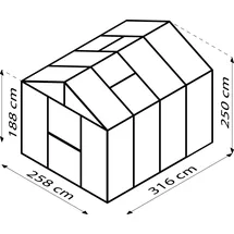 Vitavia Zeus 8100 Alu ESG 3 mm/Dach HKP 10 mm 8,1 m2