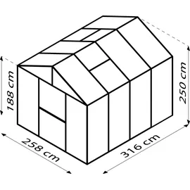 Vitavia Zeus 8100 Alu ESG 3 mm/Dach HKP 10 mm 8,1 m2