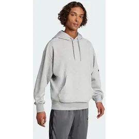 adidas Essentials Loose Fit 3 Bar Logo French Terry Kapuzenpullover Medium Grey Heather / Black M